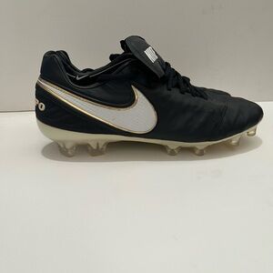 Nike Tiempo Black and White Men's Athletic Cleats